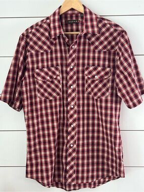Roper Men's Western Pearl Snap Short-Sleeve Button-Down Shirt / Cowboy / medium